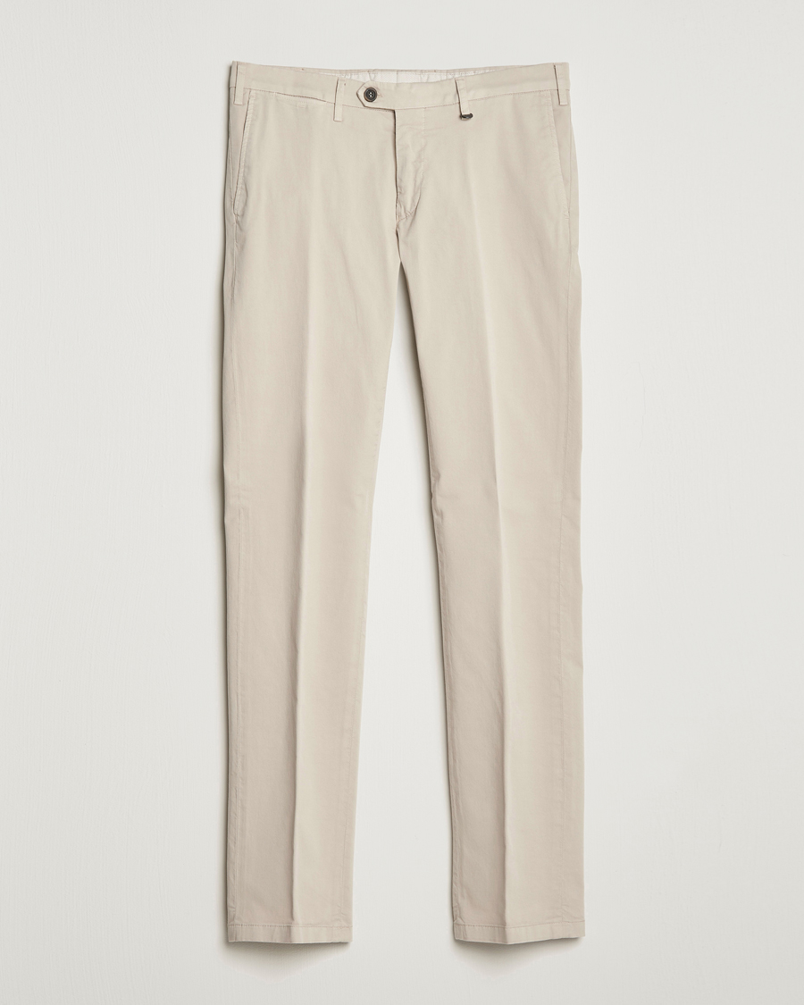 Men | Trousers | Canali | Cotton Stretch Chinos Beige