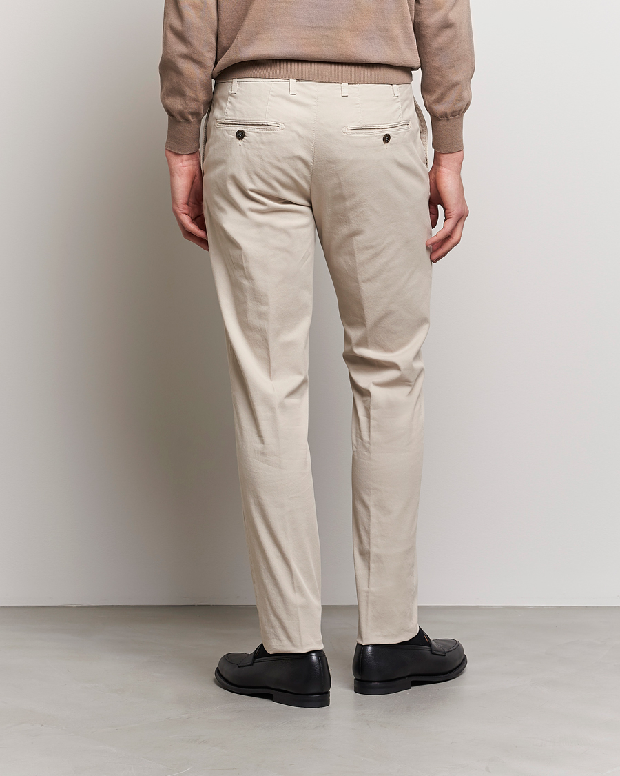 Men | Trousers | Canali | Cotton Stretch Chinos Beige