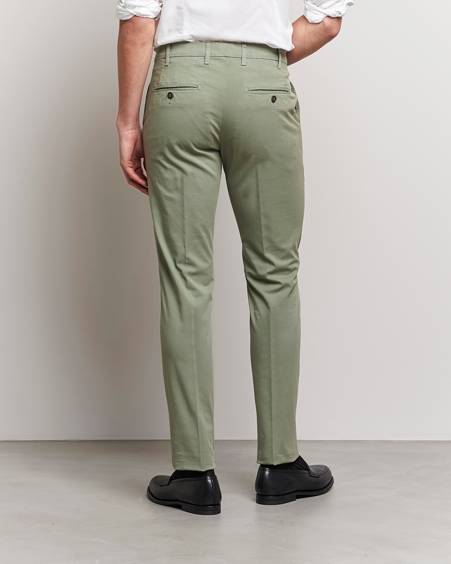 Men | Trousers | Canali | Cotton Stretch Chinos Sage