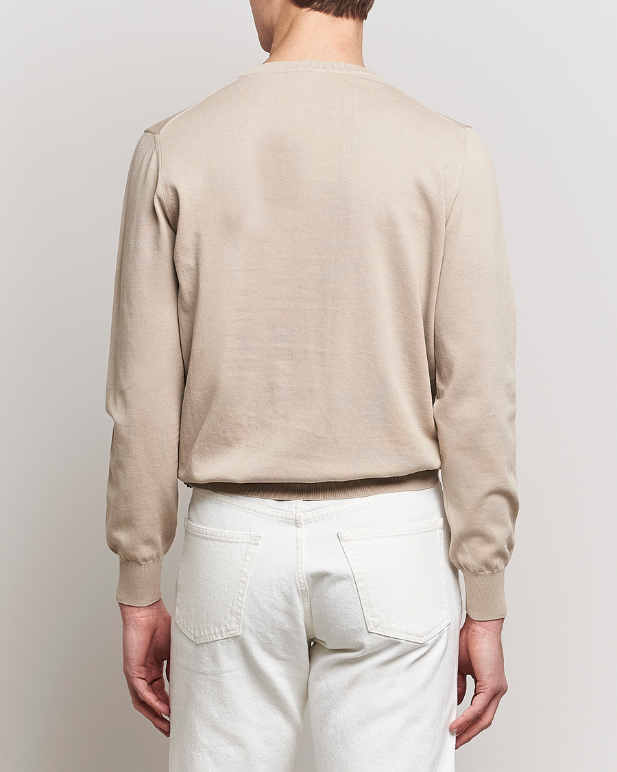 Men | Sweaters & Knitwear | Canali | Cotton Crew Neck Pullover Beige