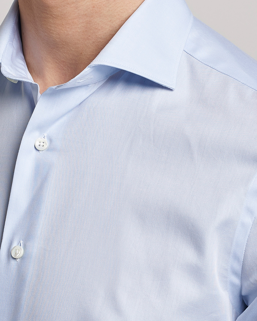Men | Shirts | Canali | Slim Fit Cotton Shirt Light Blue