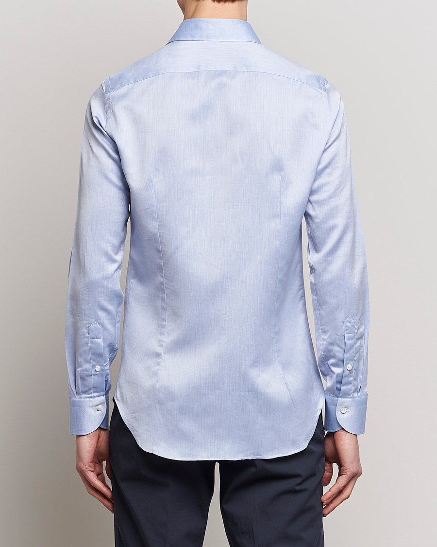 Men | Shirts | Canali | Slim Fit Linen Shirt Light Blue