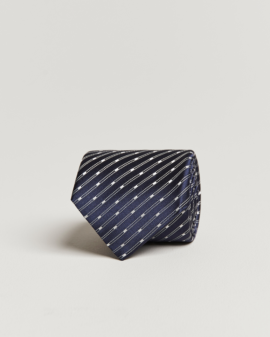 Men | Canali Micro Jacquard Silk Tie Navy | Canali | Micro Jacquard Silk Tie Navy