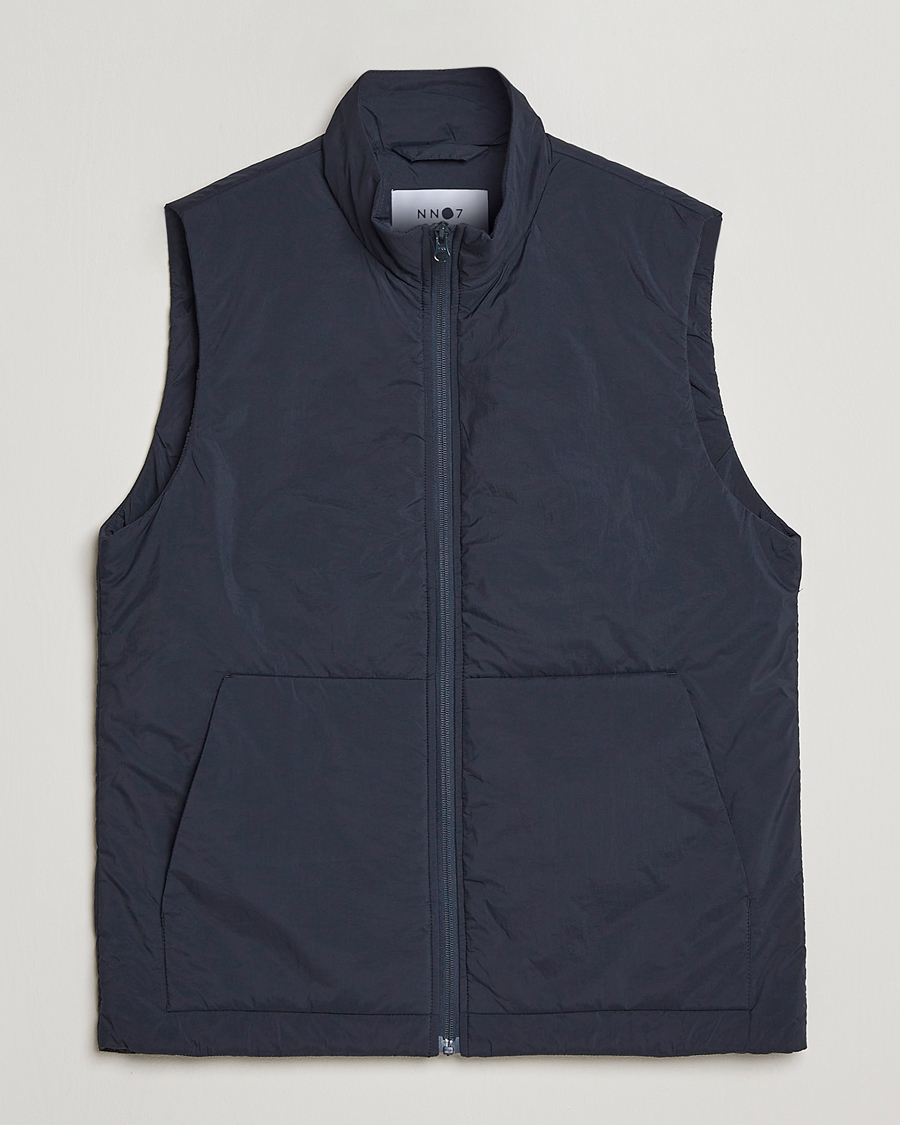 Men | Gilets | NN07 | Verve Padded Waistcoat Navy Blue