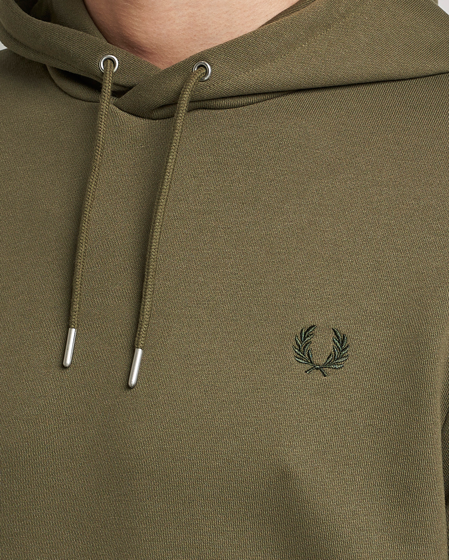 Men | Sweaters & Knitwear | Fred Perry | Tipped Hooded Sweatshirt Unifrom Green