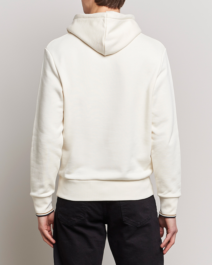 Men | Sweaters & Knitwear | Fred Perry | Tipped Hooded Sweatshirt Ecru