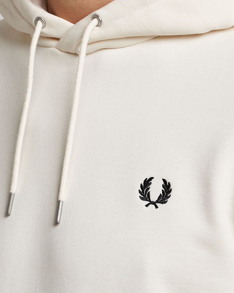Men | Sweaters & Knitwear | Fred Perry | Tipped Hooded Sweatshirt Ecru