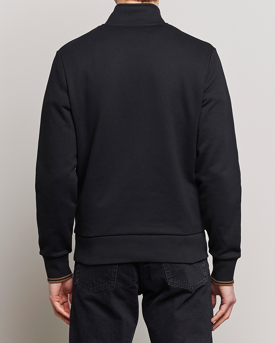 Men | Sweaters & Knitwear | Fred Perry | Half Zip Sweatshirt Black