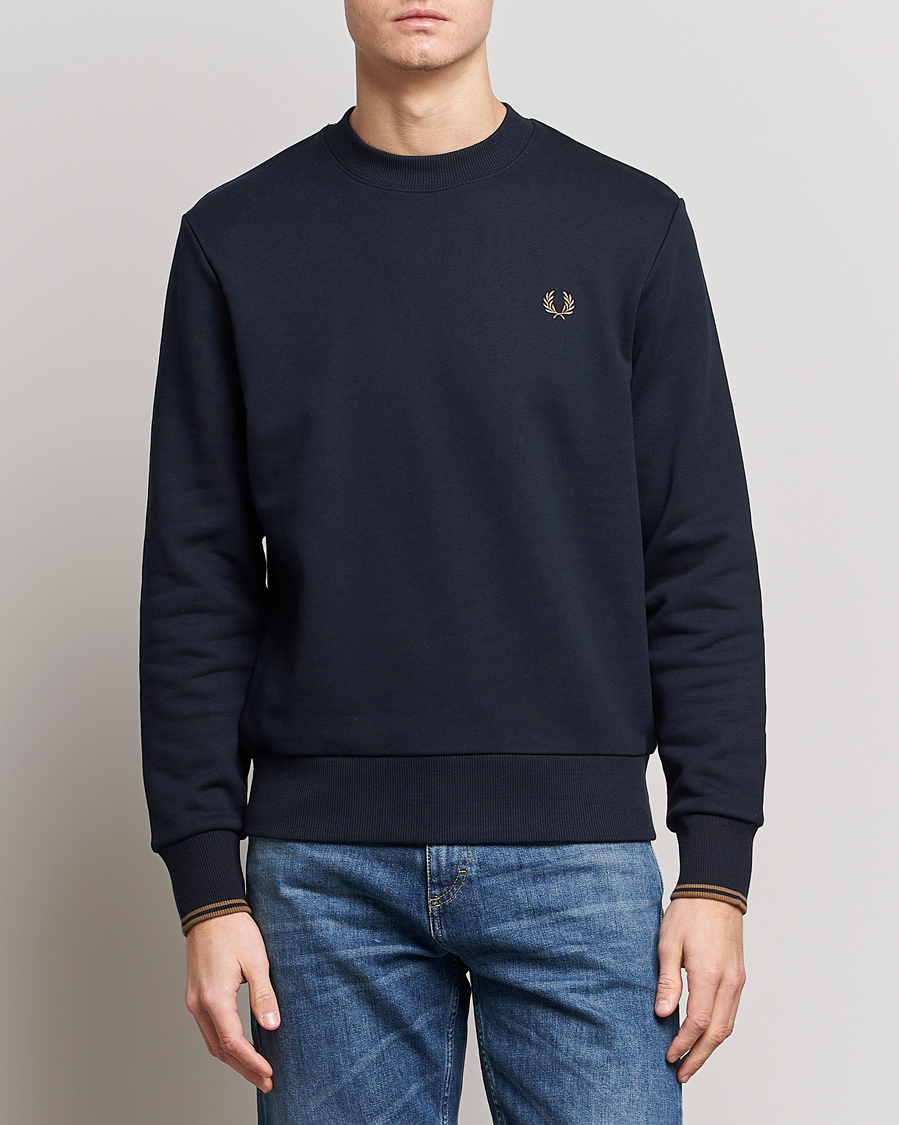 Men | Fred Perry | Fred Perry | Crew Neck Sweatshirt Navy