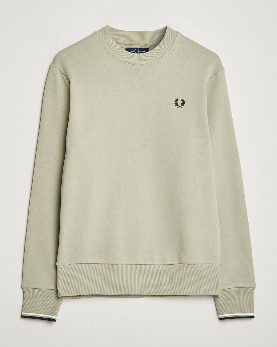 Men | Sweaters & Knitwear | Fred Perry | Crew Neck Sweatshirt Sea Gras