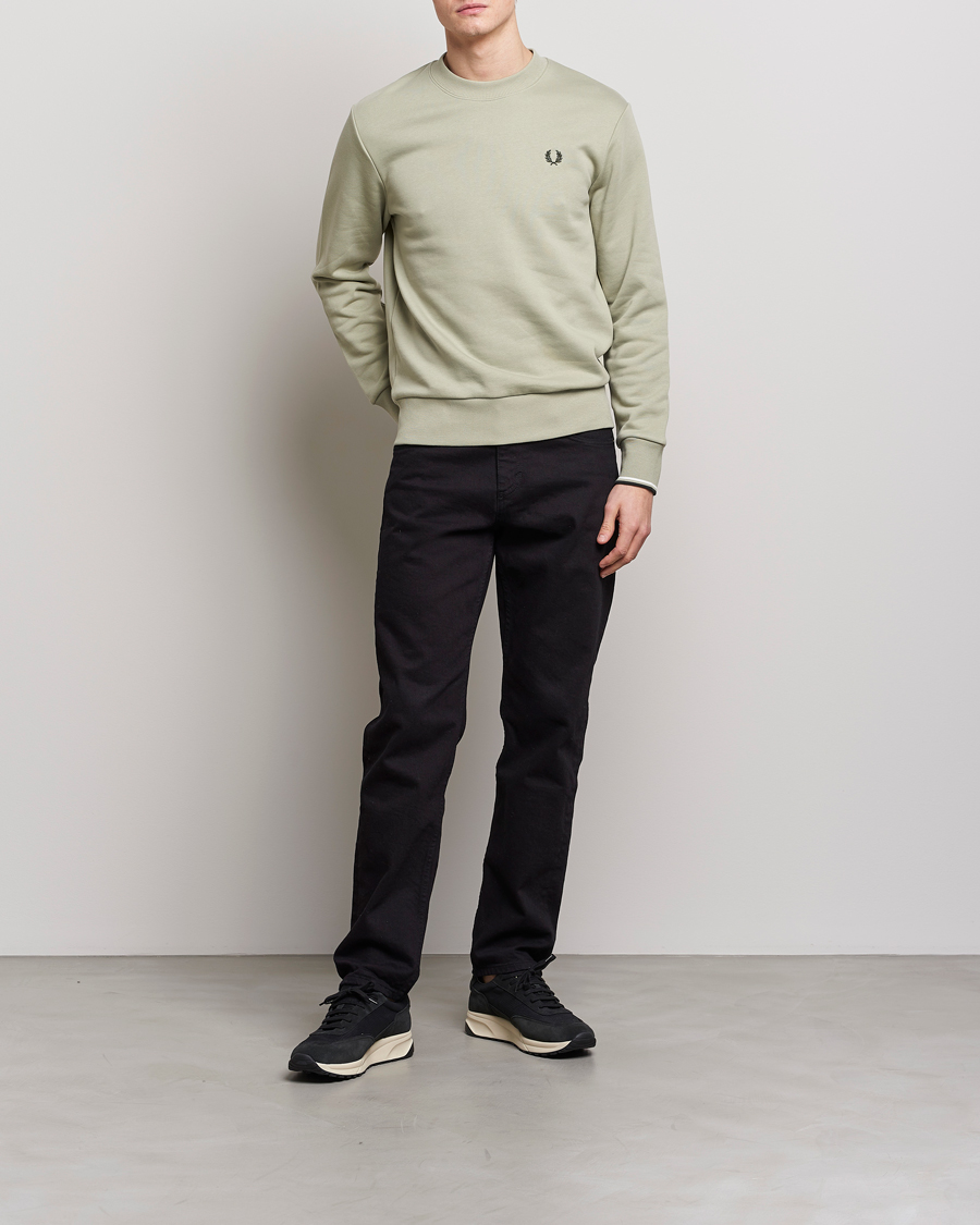 Men | Sweaters & Knitwear | Fred Perry | Crew Neck Sweatshirt Sea Gras