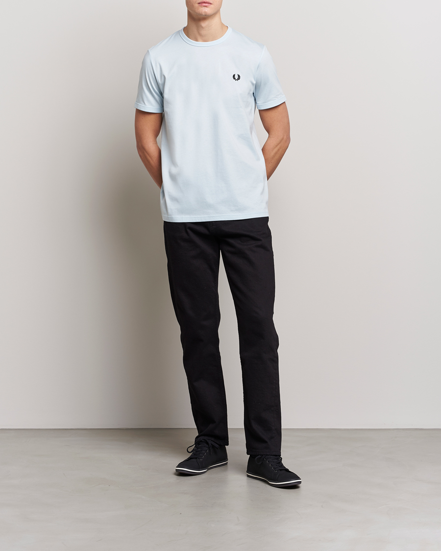 Men | T-Shirts | Fred Perry | Ringer T-Shirt Light Ice