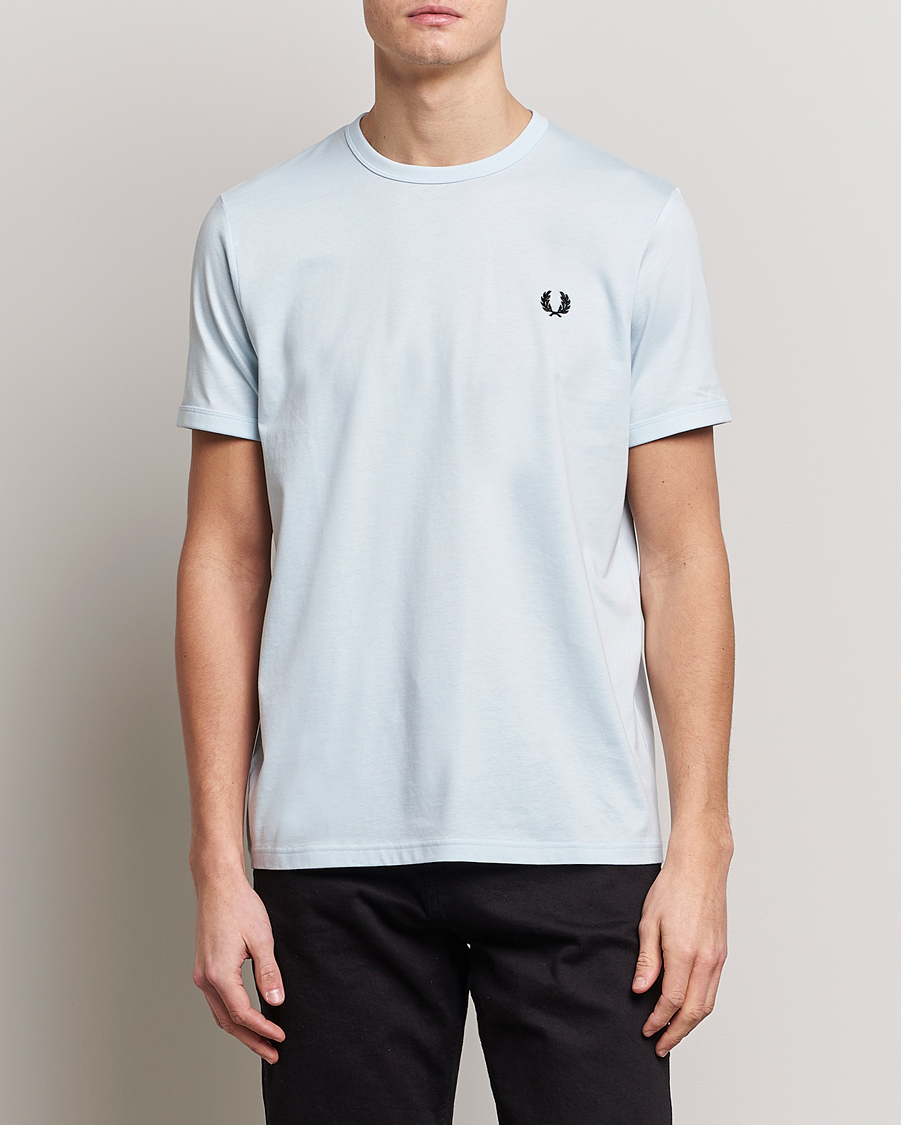 Men | T-Shirts | Fred Perry | Ringer T-Shirt Light Ice