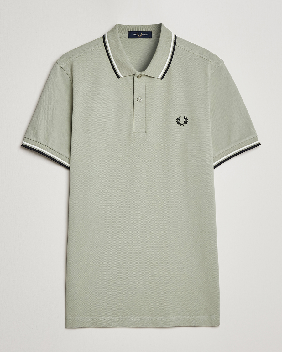 Men | Polo Shirts | Fred Perry | Twin Tipped Polo Shirt Sea Gras