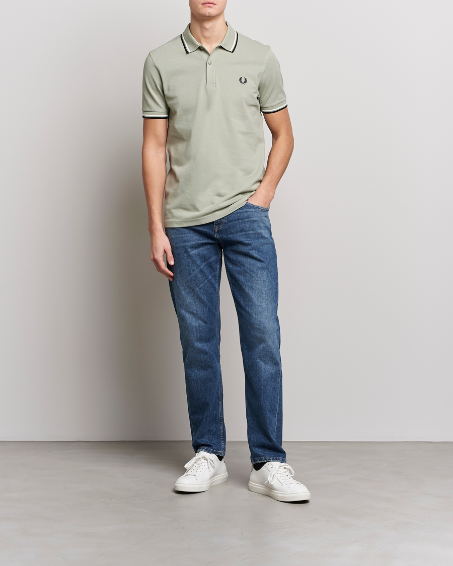 Men | Polo Shirts | Fred Perry | Twin Tipped Polo Shirt Sea Gras