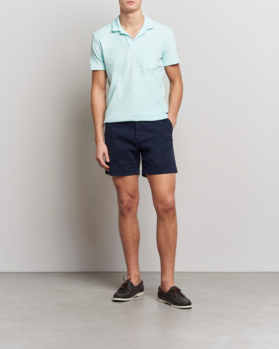 Men | Polo Shirts | Orlebar Brown | Terry Polo Clear Sky