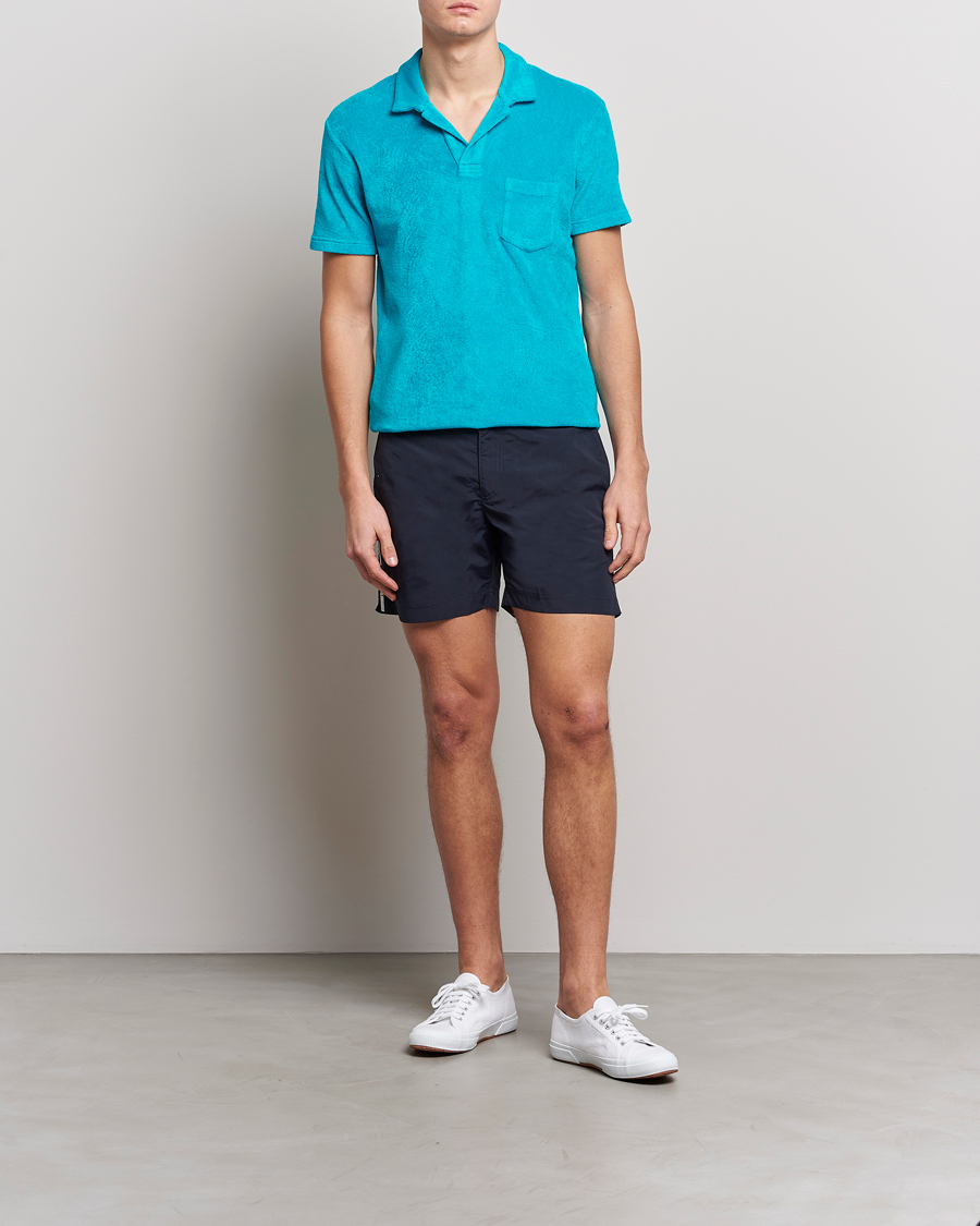 Men | Polo Shirts | Orlebar Brown | Terry Polo Crystal Sea