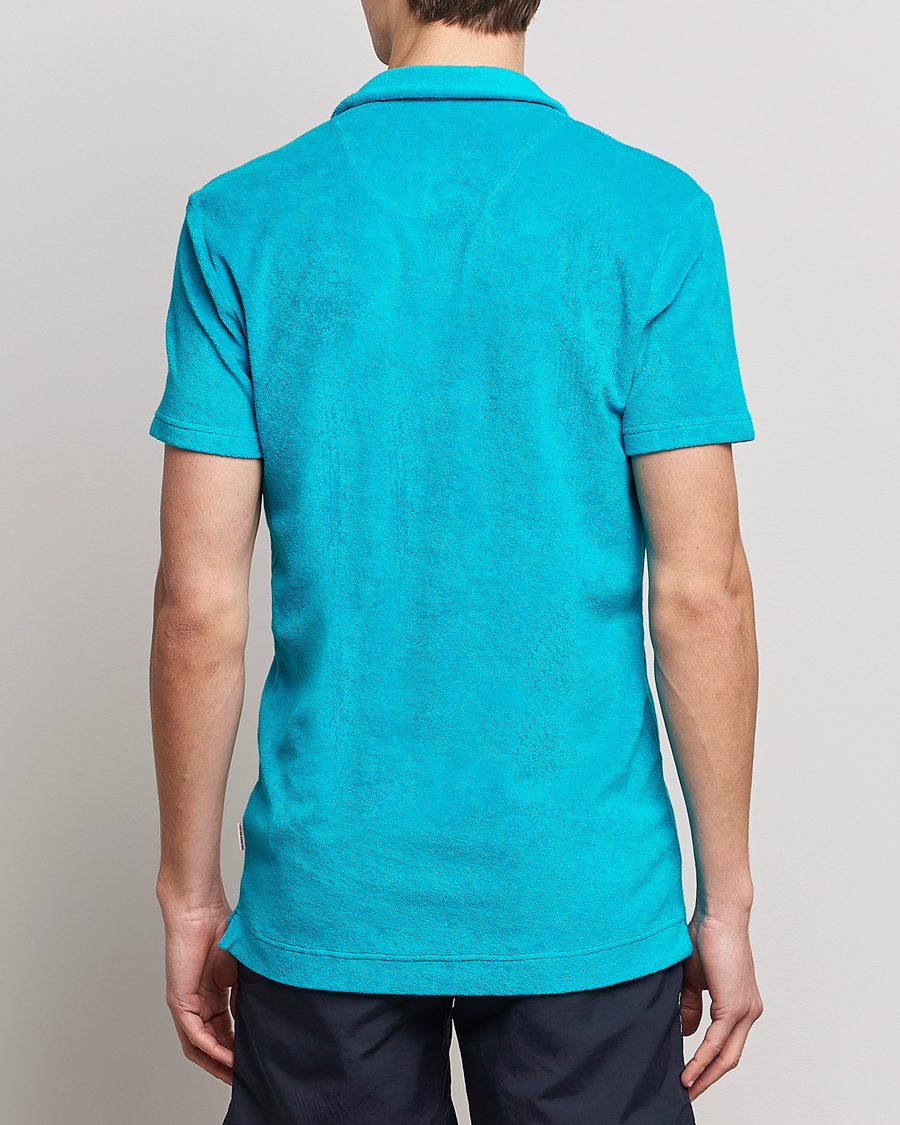 Men | Polo Shirts | Orlebar Brown | Terry Polo Crystal Sea