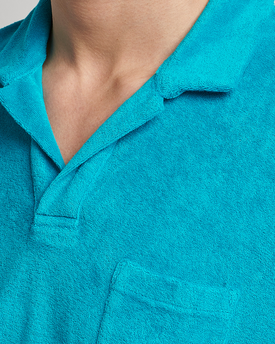 Men | Polo Shirts | Orlebar Brown | Terry Polo Crystal Sea