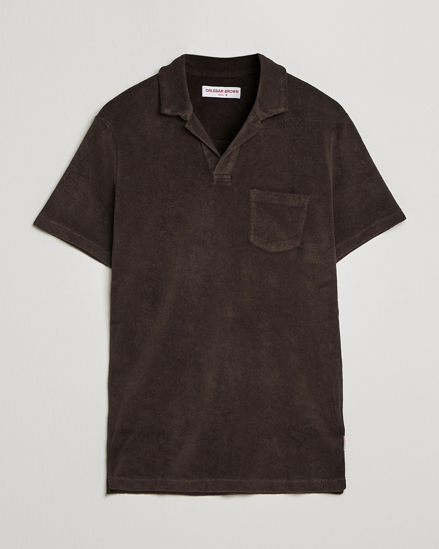 Men | Polo Shirts | Orlebar Brown | Terry Polo Truffle