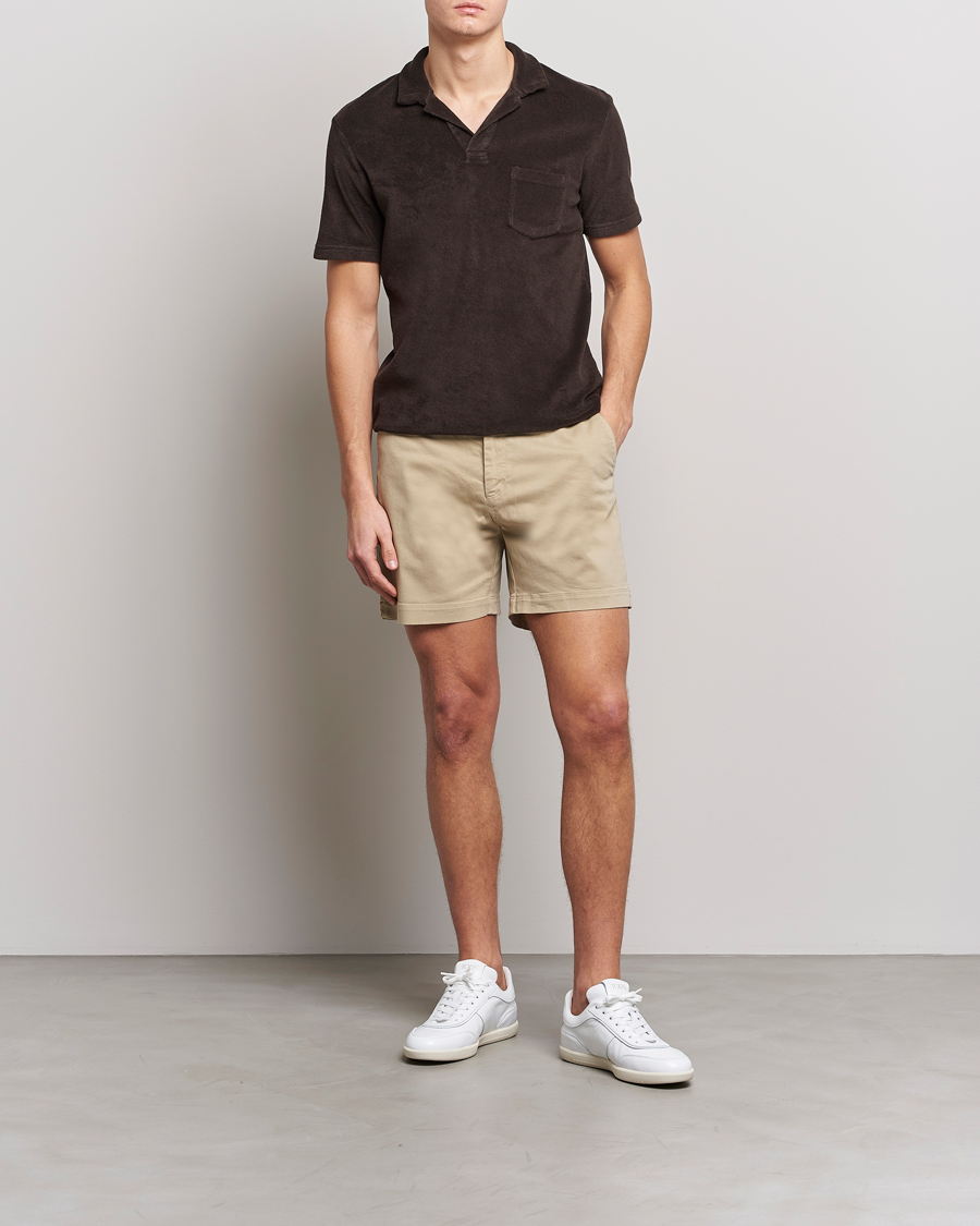 Men | Polo Shirts | Orlebar Brown | Terry Polo Truffle