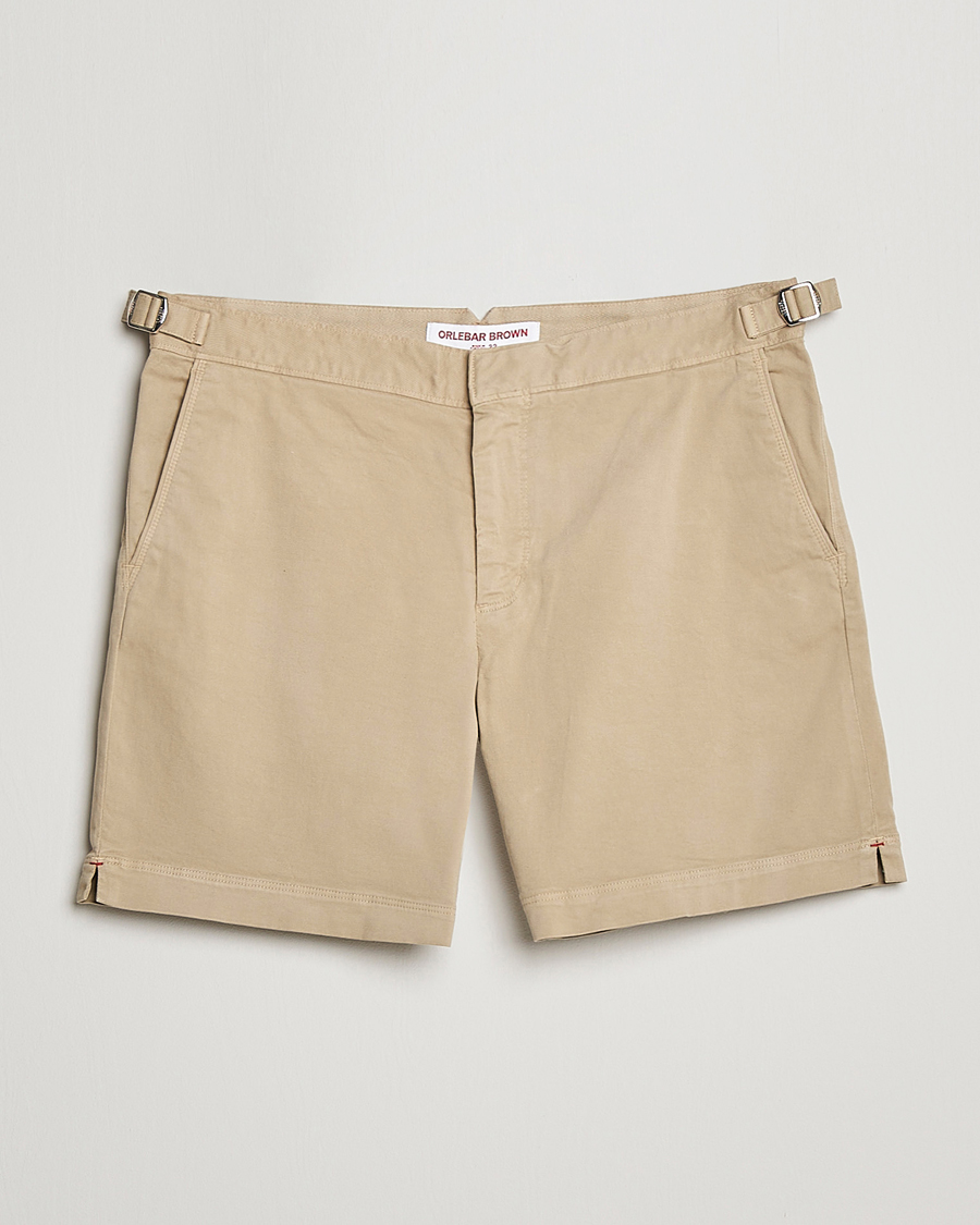 Men | Shorts | Orlebar Brown | Bulldog Cotton Stretch Twill Shorts Sand Dune