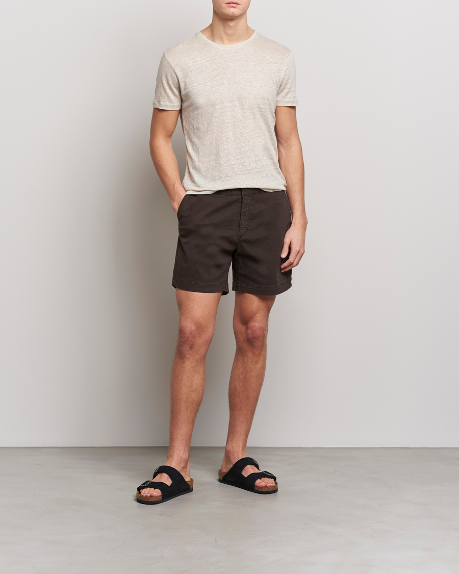 Men | Shorts | Orlebar Brown | Bulldog Cotton Stretch Twill Shorts Truffle