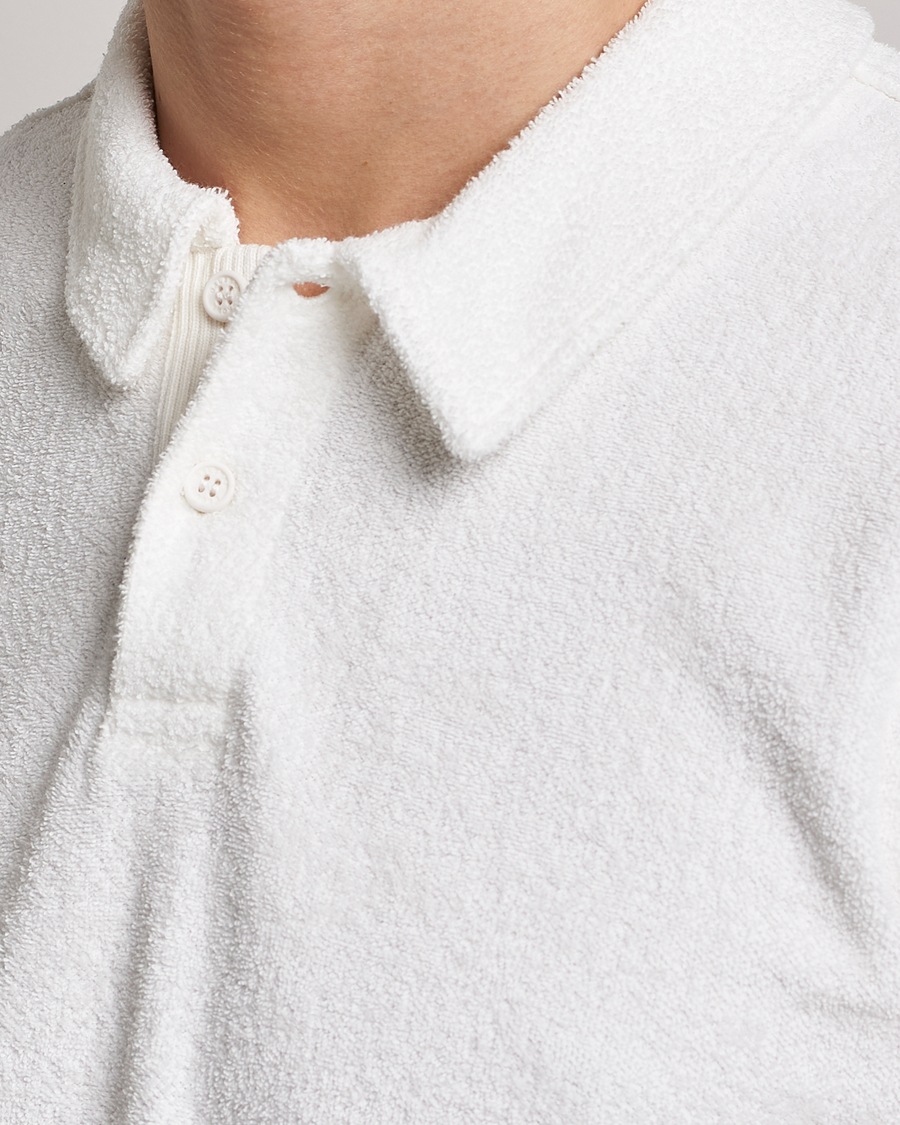 Men | Polo Shirts | Orlebar Brown | Lorenzo Cotton Terry Polo Cloud