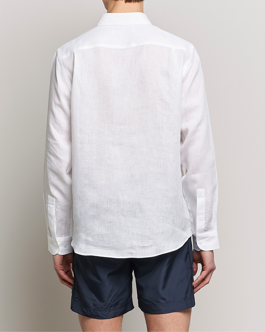 Men | Shirts | Orlebar Brown | Percy Smart Linen Shirt White