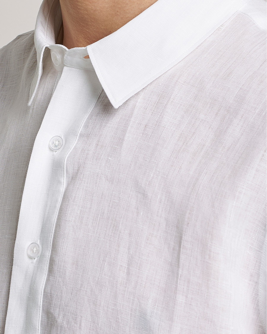 Men | Shirts | Orlebar Brown | Percy Smart Linen Shirt White