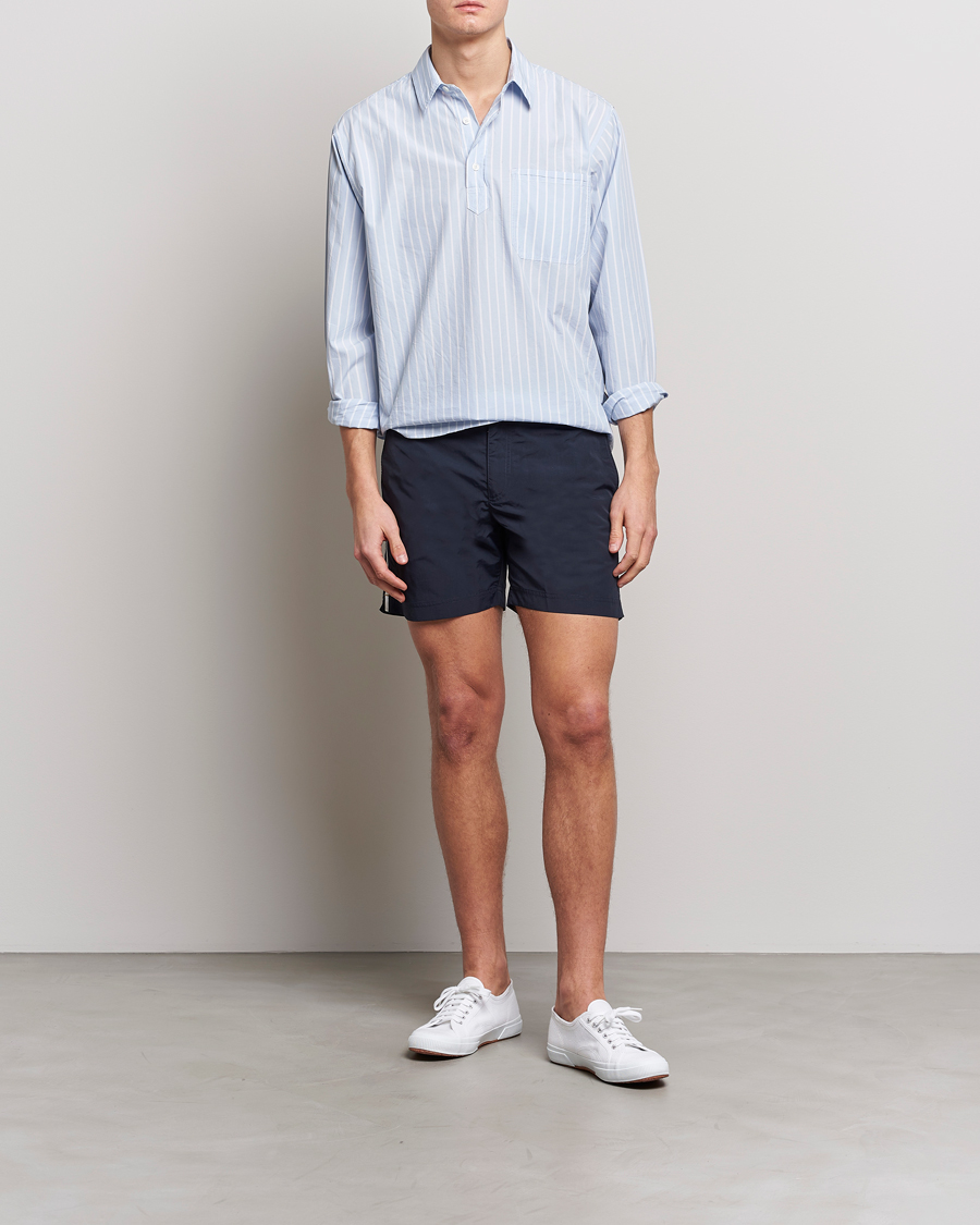 Men | Shirts | Orlebar Brown | Shanklin Relaxed Fit Overhead Shirt Serenity Blue