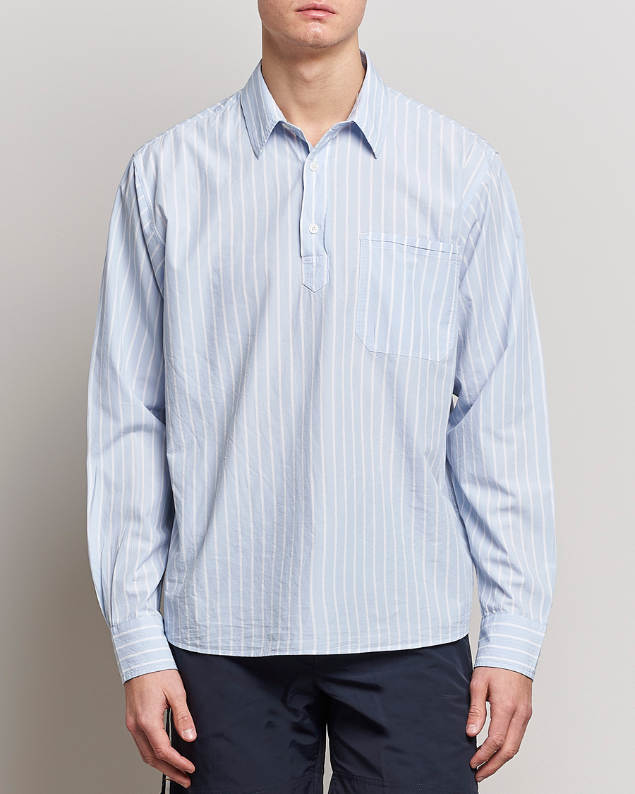 Men | Shirts | Orlebar Brown | Shanklin Relaxed Fit Overhead Shirt Serenity Blue