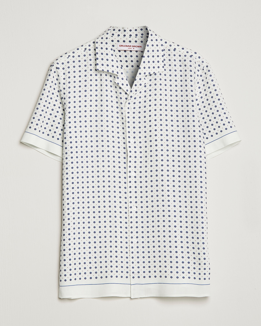 Men | Shirts | Orlebar Brown | Hibbert Cravat Linen/Viscose Shirt Sea Mist