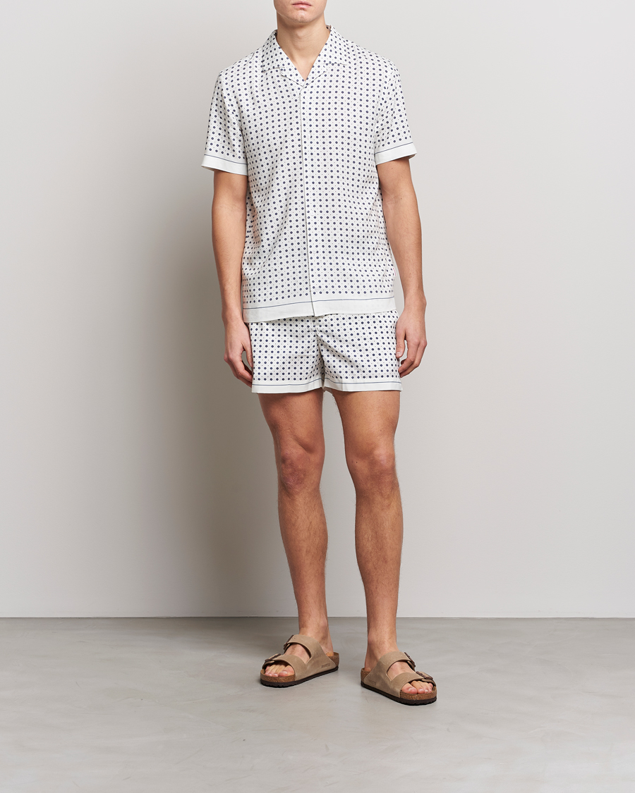 Men | Shirts | Orlebar Brown | Hibbert Cravat Linen/Viscose Shirt Sea Mist