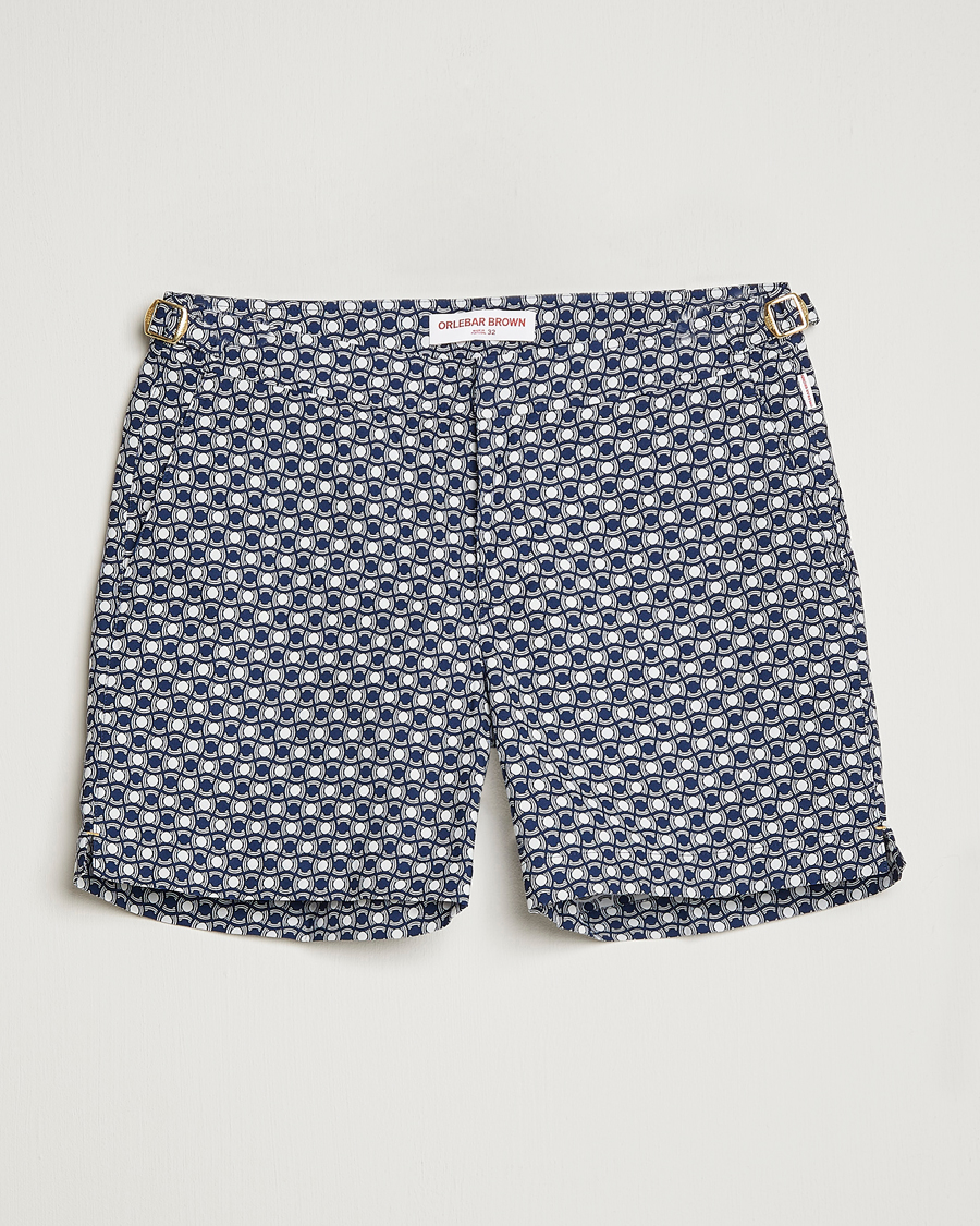 Men | Swimwear | Orlebar Brown | Bulldog Tela Jacquard Swimshorts Night Iris