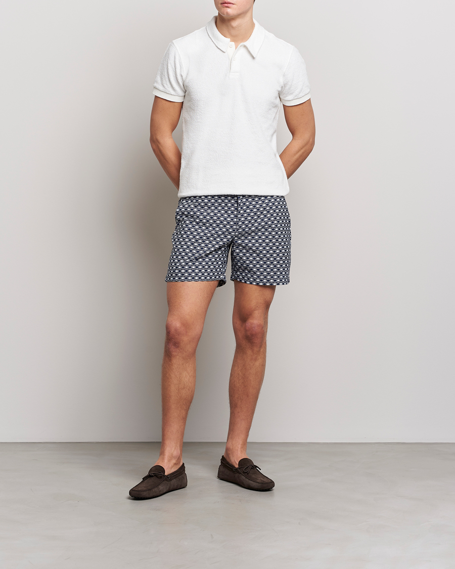 Men | Swimwear | Orlebar Brown | Bulldog Tela Jacquard Swimshorts Night Iris