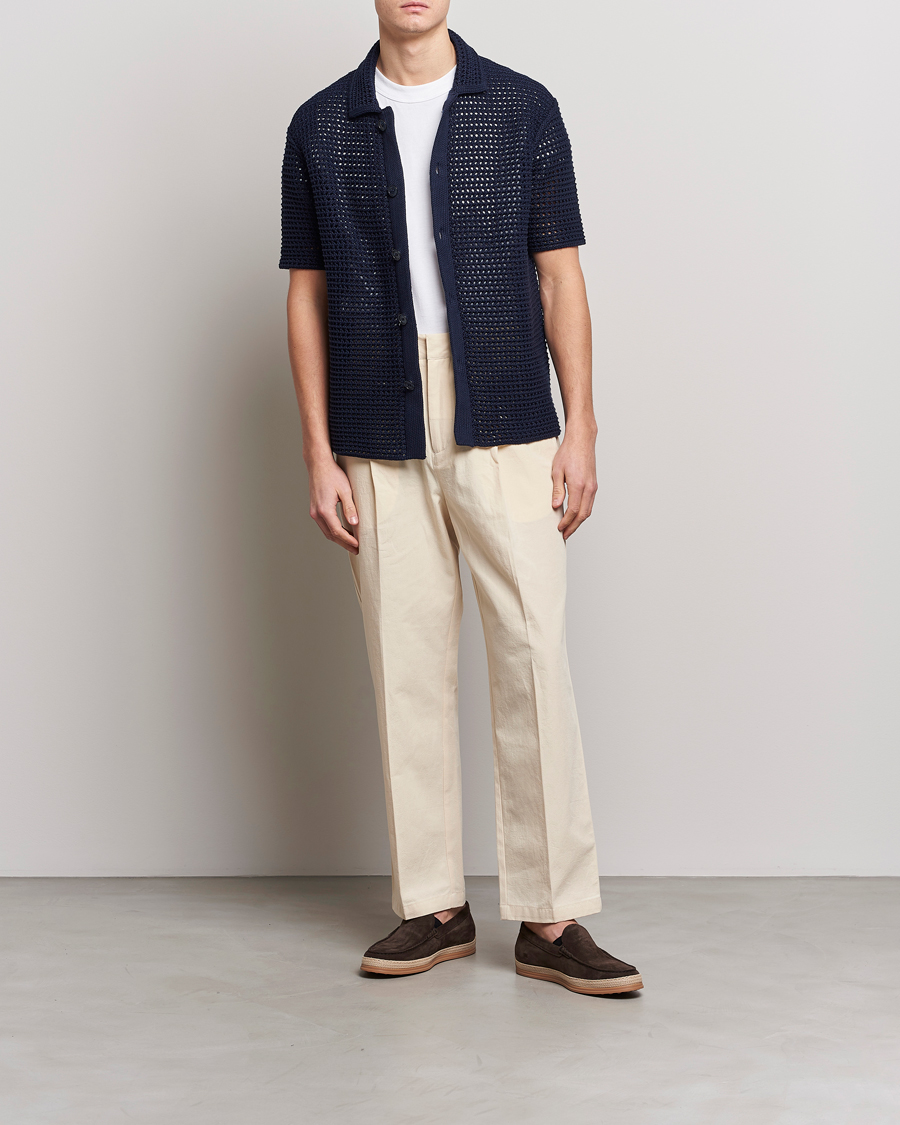 Men | Trousers | Orlebar Brown | Beckworth Pleated Cotton Trousers Pebble