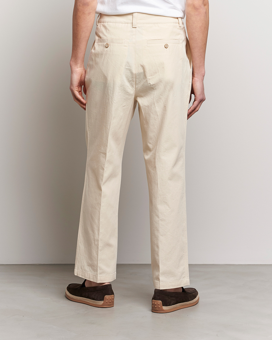 Men | Trousers | Orlebar Brown | Beckworth Pleated Cotton Trousers Pebble