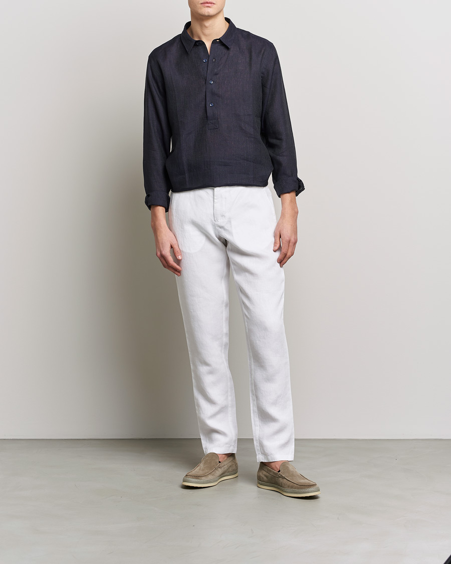 Men | Trousers | Orlebar Brown | Griffon Linen Trousers White