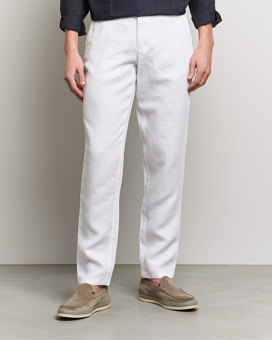 Men | Orlebar Brown | Orlebar Brown | Griffon Linen Trousers White