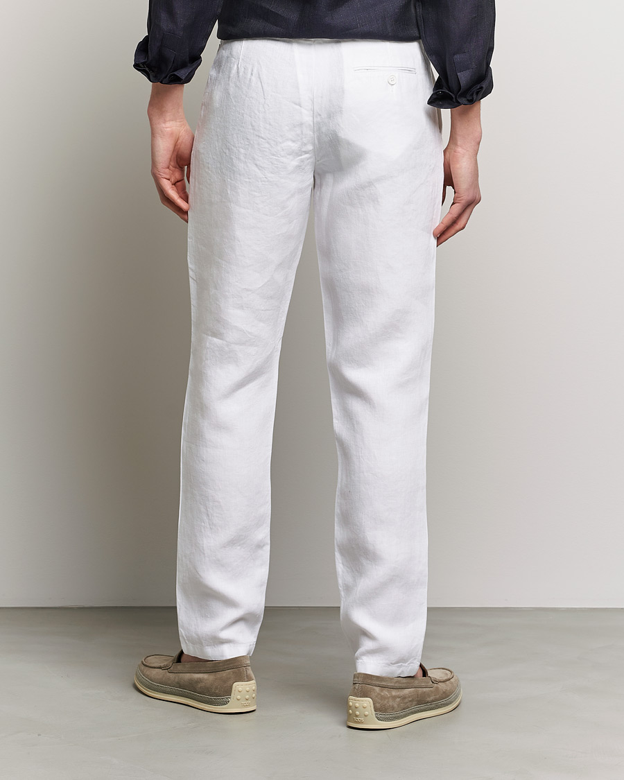 Men | Trousers | Orlebar Brown | Griffon Linen Trousers White