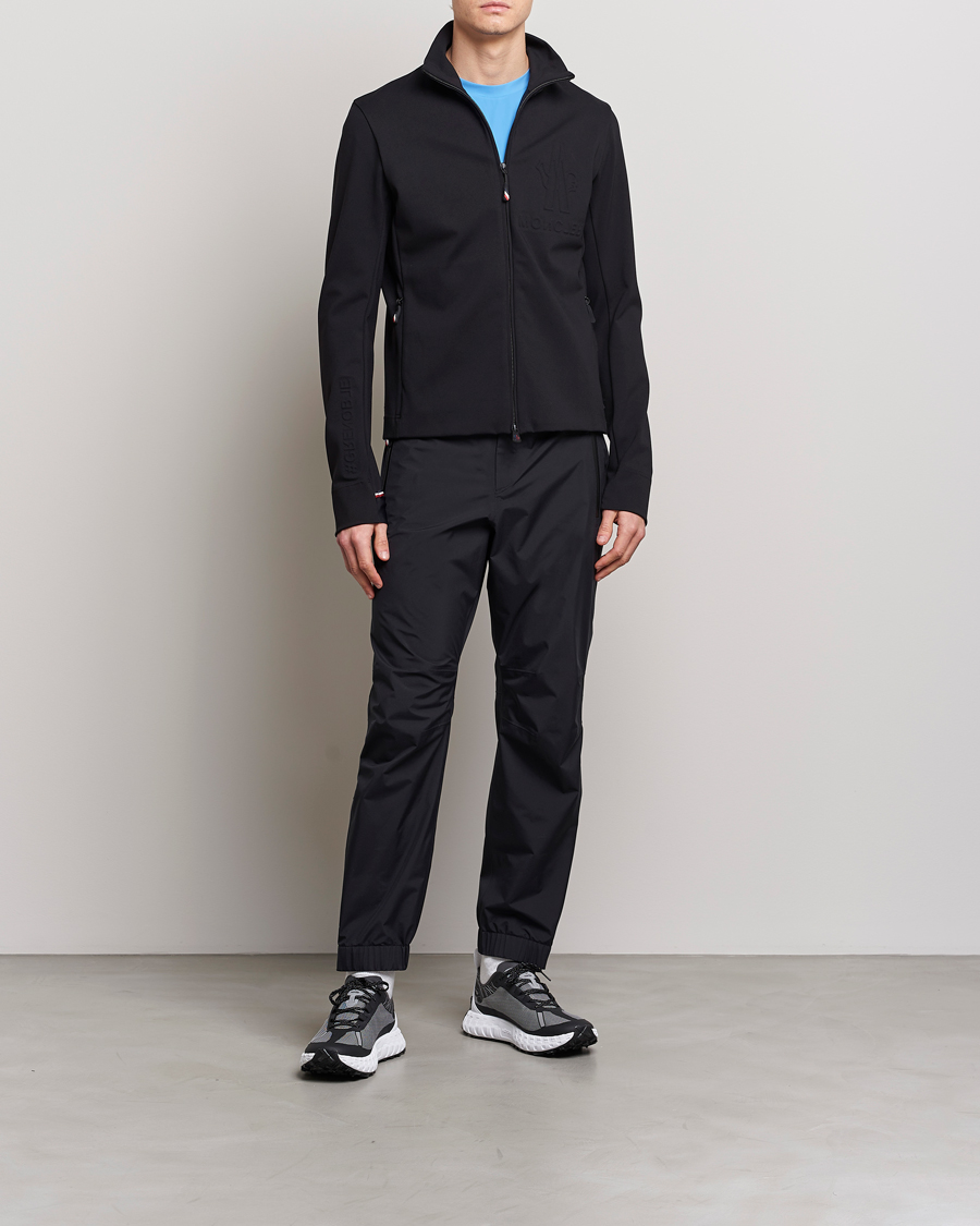 Men | Sweaters & Knitwear | Moncler Grenoble | Embossed Full Zip Cardigan Black