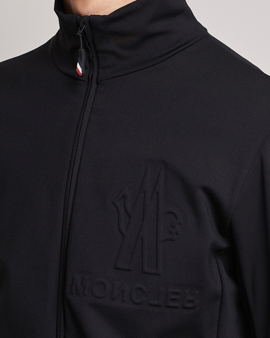 Men | Sweaters & Knitwear | Moncler Grenoble | Embossed Full Zip Cardigan Black