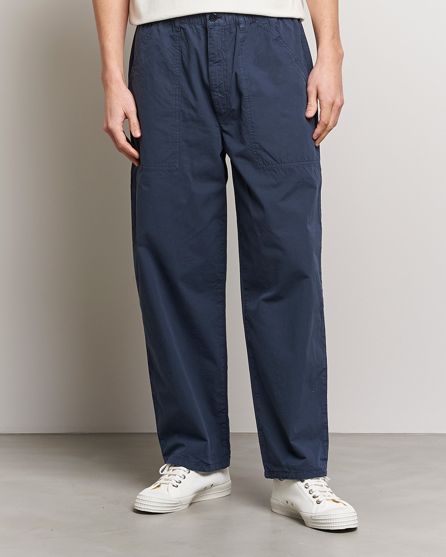 Men | Drawstring Trousers | Stan Ray | Jungle Cotton Pants Navy