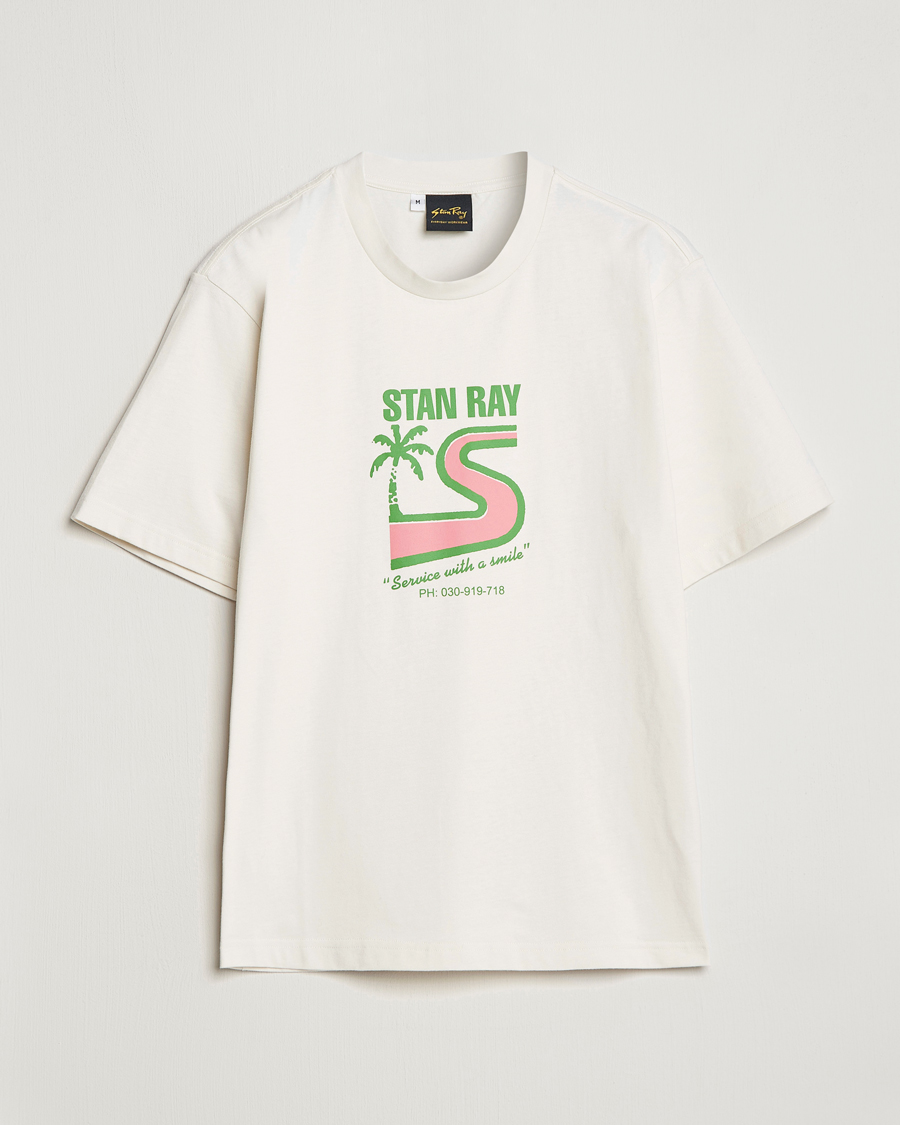Men | T-Shirts | Stan Ray | Printed Crew Neck T-Shirt Natural