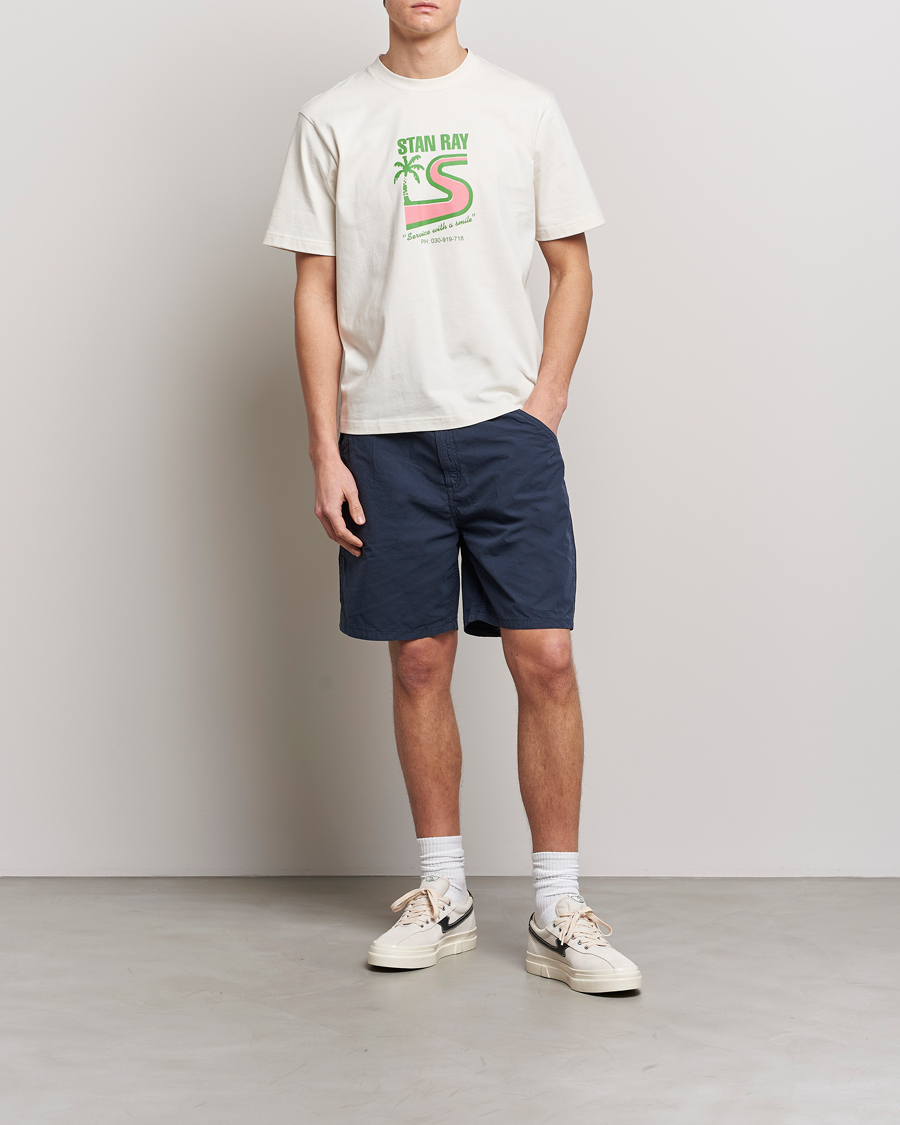 Men | T-Shirts | Stan Ray | Printed Crew Neck T-Shirt Natural