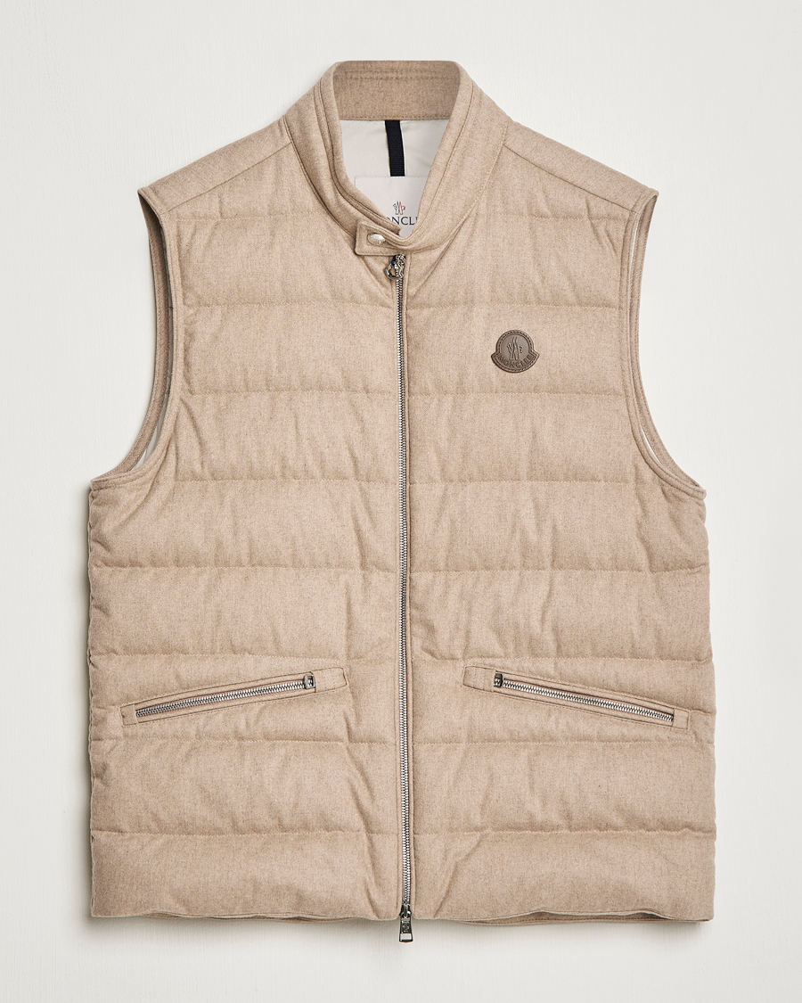 Men | Gilets | Moncler | Gallienne Flannel Vest Light Grey