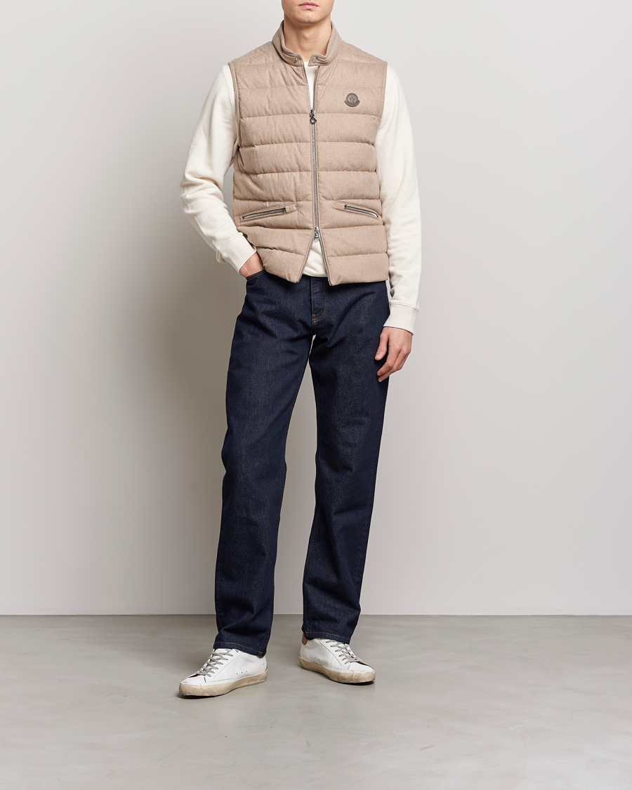 Men | Gilets | Moncler | Gallienne Flannel Vest Light Grey