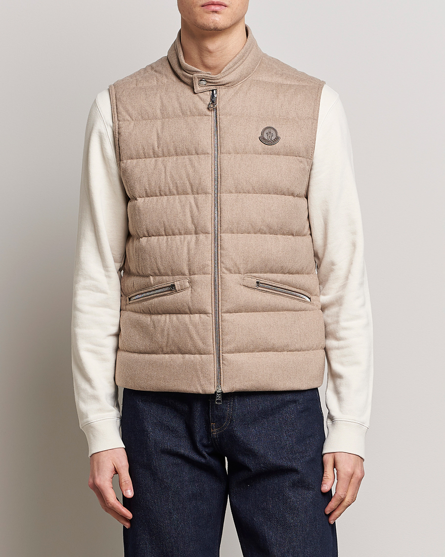 Men | Gilets | Moncler | Gallienne Flannel Vest Light Grey