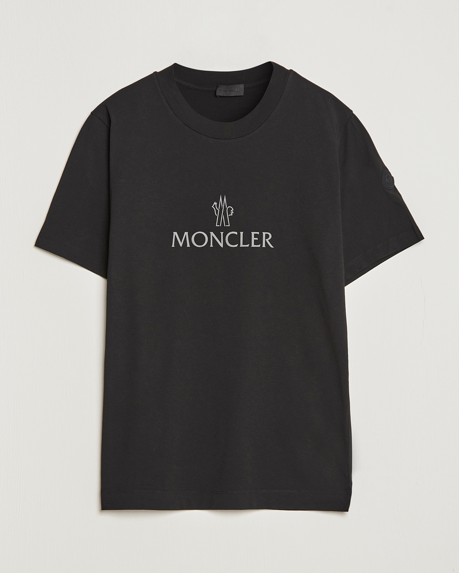 Men | T-Shirts | Moncler | Lettering T-Shirt Black